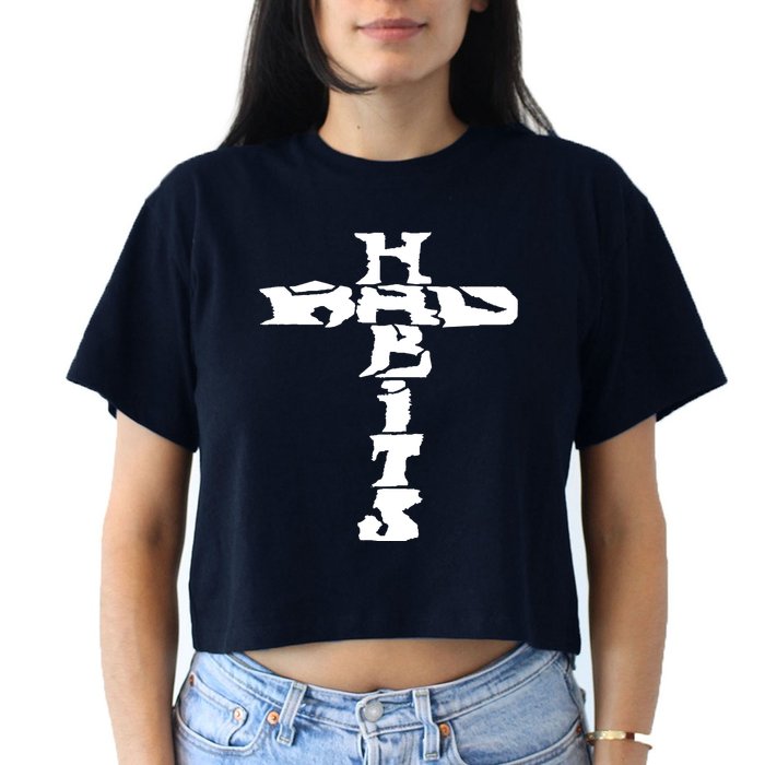 Cross Rockabilly Women's Crop Top Tee