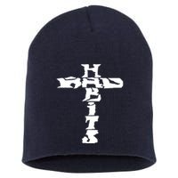 Cross Rockabilly Short Acrylic Beanie