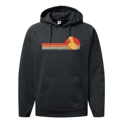 Capybara Retro Capybara Vintage Performance Fleece Hoodie