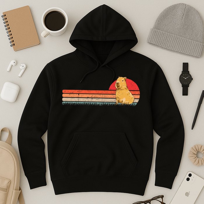 Capybara Retro Capybara Vintage Hoodie