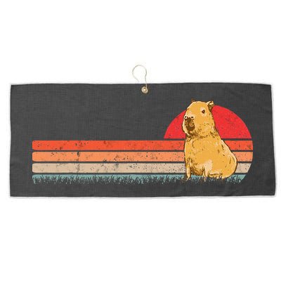 Capybara Retro Capybara Vintage Large Microfiber Waffle Golf Towel