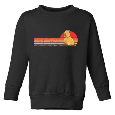 Capybara Retro Capybara Vintage Toddler Sweatshirt