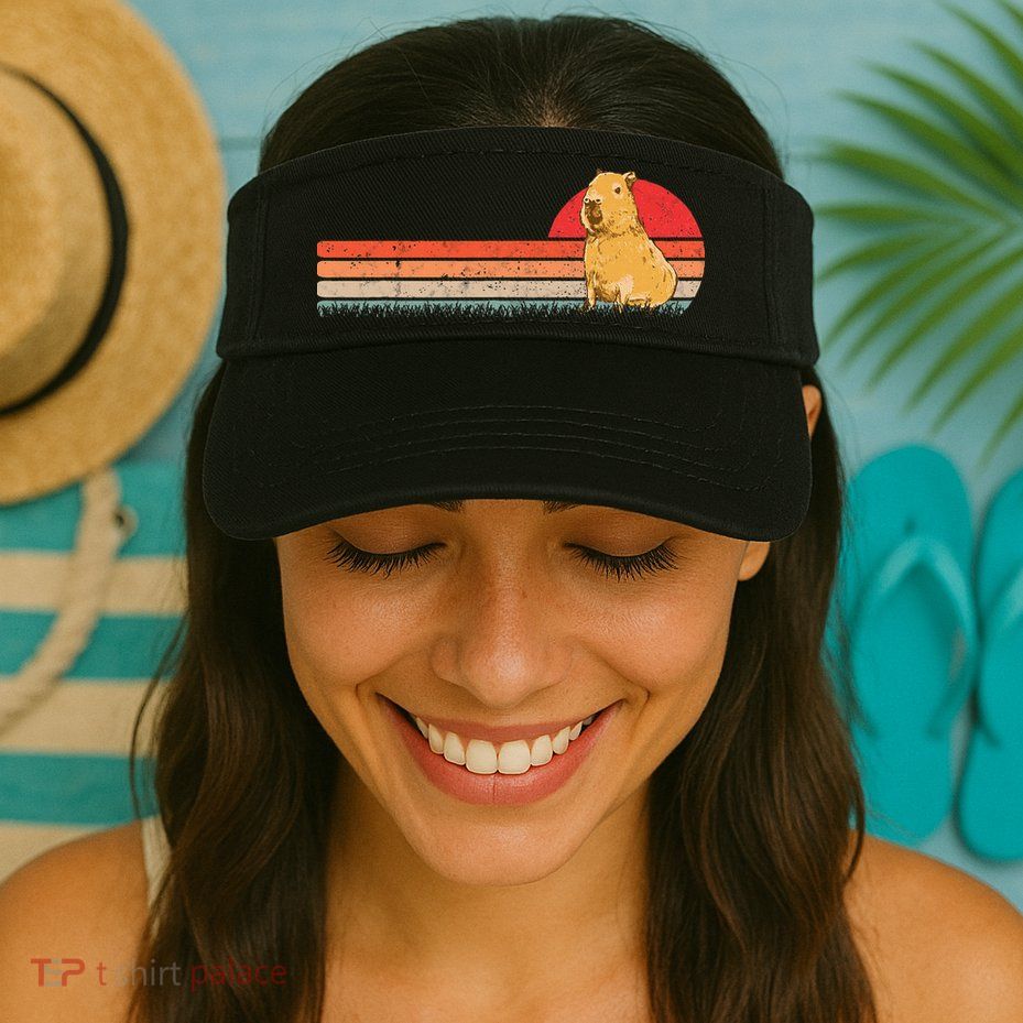 Capybara Retro Capybara Vintage Visor