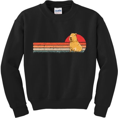 Capybara Retro Capybara Vintage Kids Sweatshirt