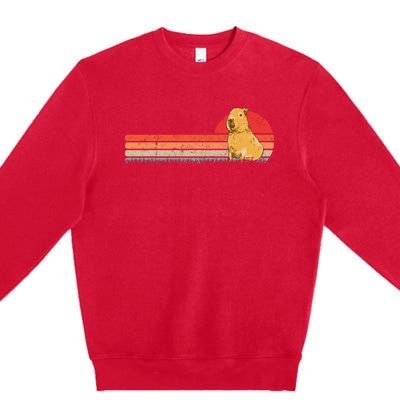 Capybara Retro Capybara Vintage Premium Crewneck Sweatshirt