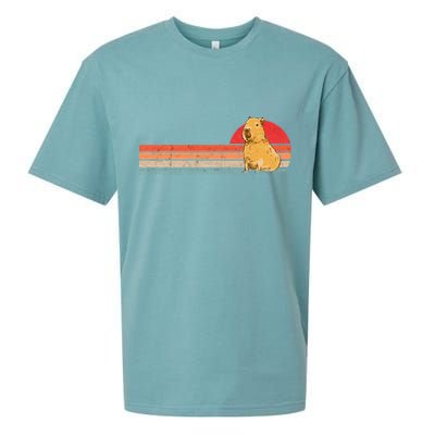 Capybara Retro Capybara Vintage Sueded Cloud Jersey T-Shirt