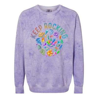 Colorful Rock Collector Earth Scientist Gift Funny Geology Colorblast Crewneck Sweatshirt