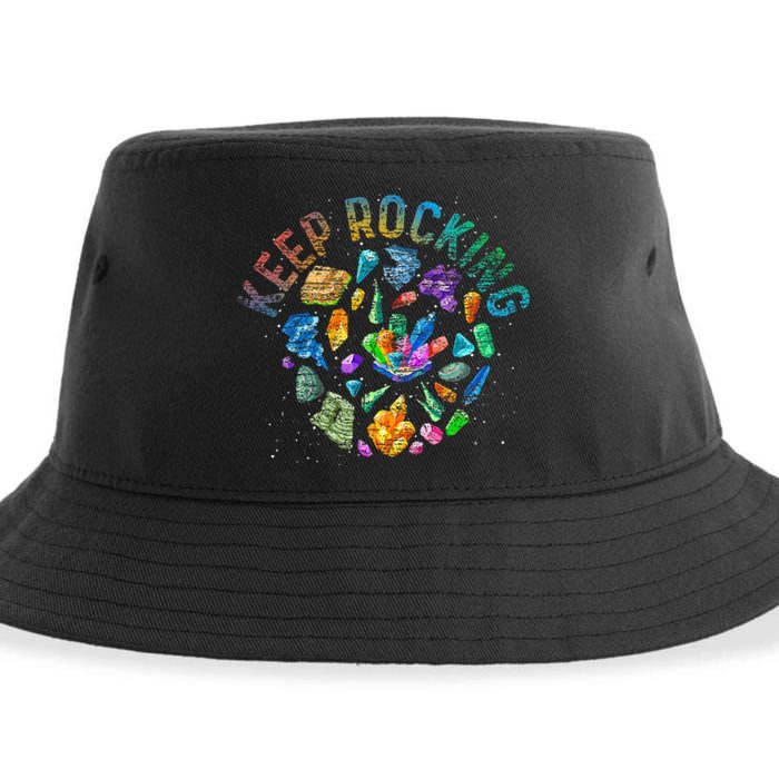 Colorful Rock Collector Earth Scientist Gift Funny Geology Sustainable Bucket Hat