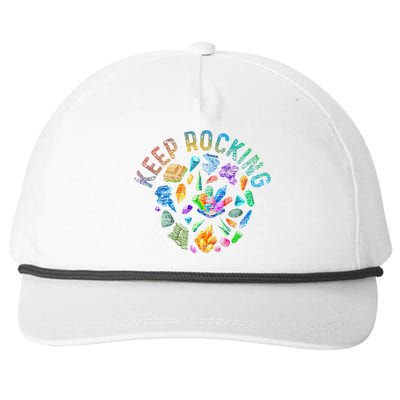 Colorful Rock Collector Earth Scientist Gift Funny Geology Snapback Five-Panel Rope Hat