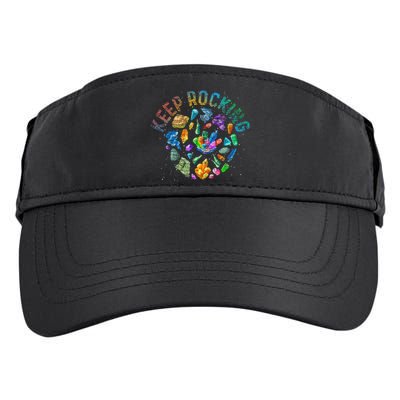 Colorful Rock Collector Earth Scientist Gift Funny Geology Adult Drive Performance Visor