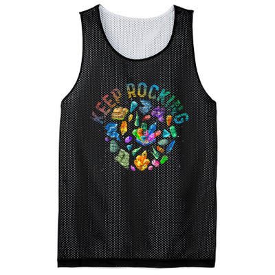 Colorful Rock Collector Earth Scientist Gift Funny Geology Mesh Reversible Basketball Jersey Tank