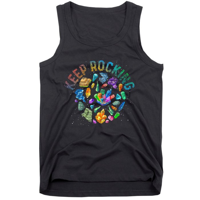 Colorful Rock Collector Earth Scientist Gift Funny Geology Tank Top