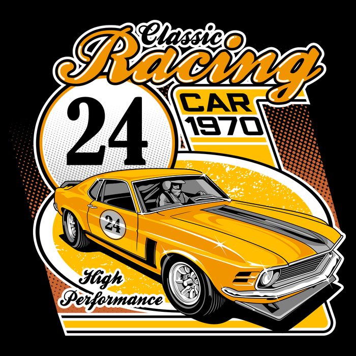 CLASSIC RACING CAR Cooling Performance Crew T-Shirt
