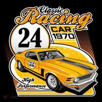 CLASSIC RACING CAR 7-Panel Snapback Hat