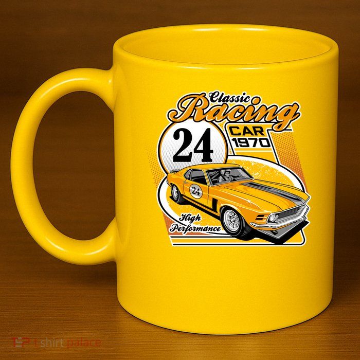 CLASSIC RACING CAR 11oz C Handle Ceramic Mug