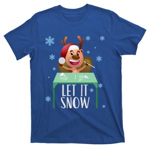 Christmas Reindeer Cocaine Santa Sweater Let It Snow Cool Gift T-Shirt