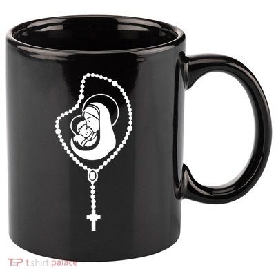 Catholic Rosary 11oz C Handle Ceramic Mug