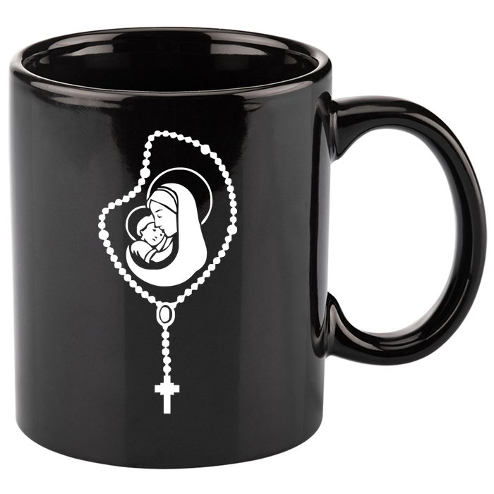 Catholic Rosary 11oz C Handle Ceramic Mug