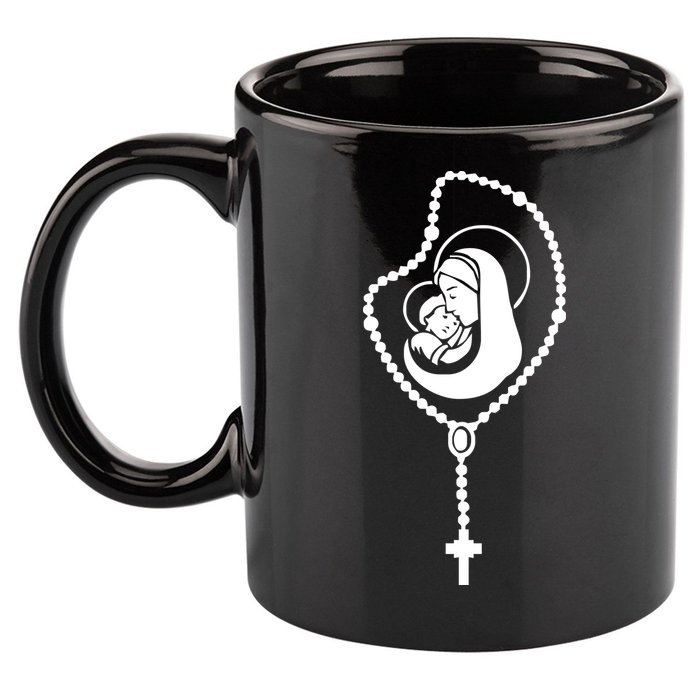 Catholic Rosary 11oz C Handle Ceramic Mug