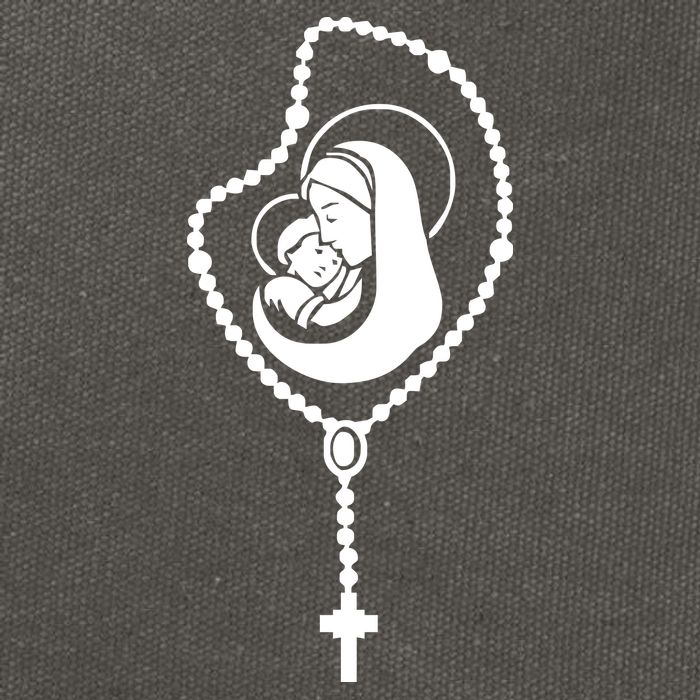 Catholic Rosary Cotton Canvas Backpack
