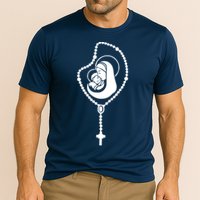 Catholic Rosary Cooling Performance Crew T-Shirt