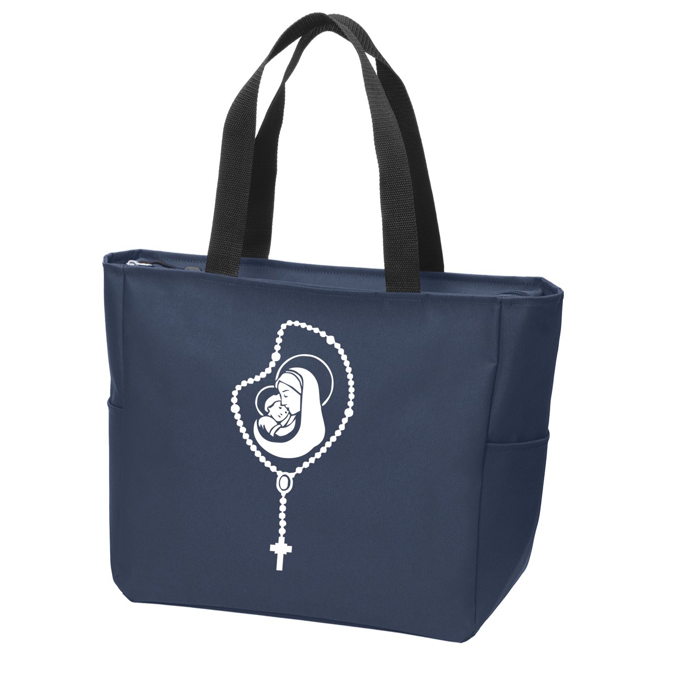 Catholic Rosary Zip Tote Bag