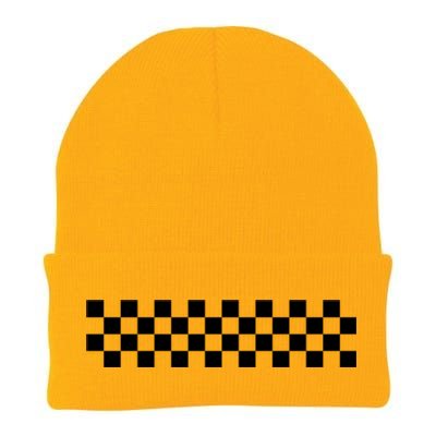 Car Racing Checkered Finish Line Flag Automobile Motor Race Gift Knit Cap Winter Beanie