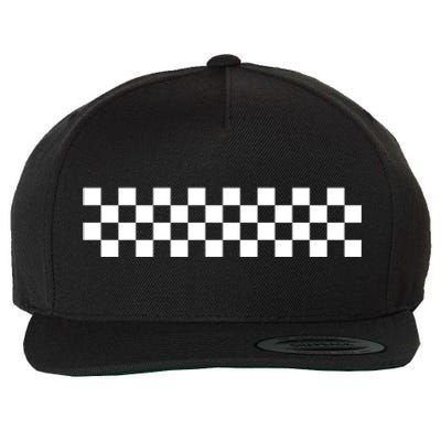 Car Racing Checkered Finish Line Flag Automobile Motor Race Gift Wool Snapback Cap