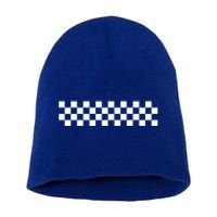 Car Racing Checkered Finish Line Flag Automobile Motor Race Gift Short Acrylic Beanie