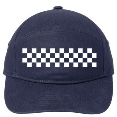 Car Racing Checkered Finish Line Flag Automobile Motor Race Gift 7-Panel Snapback Hat