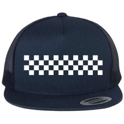 Car Racing Checkered Finish Line Flag Automobile Motor Race Gift Flat Bill Trucker Hat