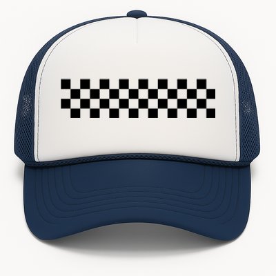 Car Racing Checkered Finish Line Flag Automobile Motor Race Gift Trucker Hat