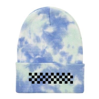 Car Racing Checkered Finish Line Flag Automobile Motor Race Gift Tie Dye 12in Knit Beanie