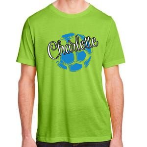 Cool Retro Charlotte Soccer Ball Adult ChromaSoft Performance T-Shirt