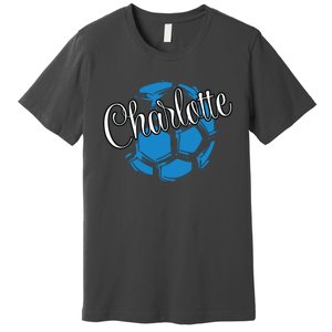 Cool Retro Charlotte Soccer Ball Premium T-Shirt