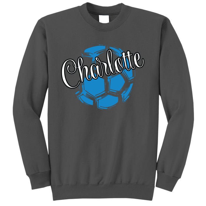 Cool Retro Charlotte Soccer Ball Tall Sweatshirt