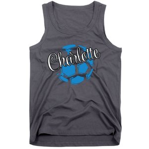 Cool Retro Charlotte Soccer Ball Tank Top