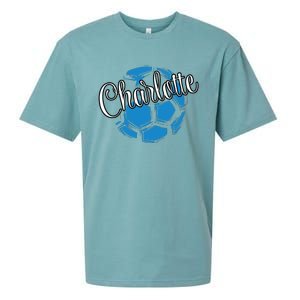 Cool Retro Charlotte Soccer Ball Sueded Cloud Jersey T-Shirt