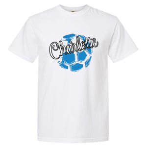 Cool Retro Charlotte Soccer Ball Garment-Dyed Heavyweight T-Shirt