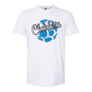 Cool Retro Charlotte Soccer Ball Softstyle CVC T-Shirt