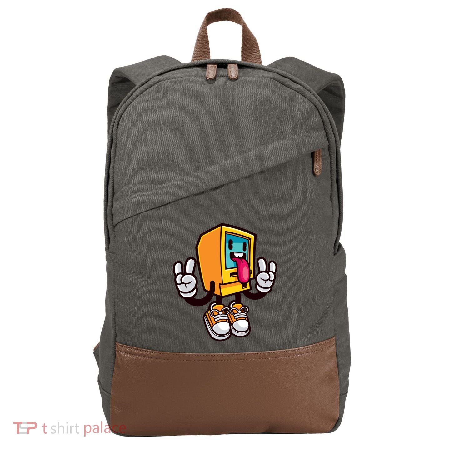 Computer Rock Cotton Canvas Backpack