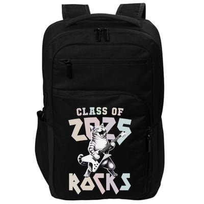 Cat Rockstar Class Of 2025 Rocks Graduated Signing Throwback .Png Impact Tech Backpack