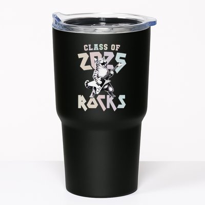 Cat Rockstar Class Of 2025 Rocks Graduated Signing Throwback .Png Tumbler