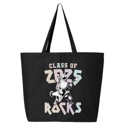 Cat Rockstar Class Of 2025 Rocks Graduated Signing Throwback .Png 25L Jumbo Tote