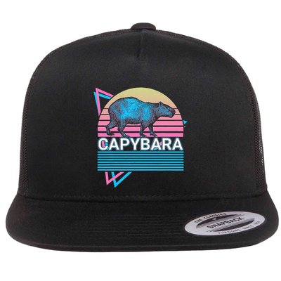 Capybara Retro Flat Bill Trucker Hat