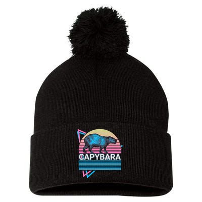 Capybara Retro Pom Pom 12in Knit Beanie