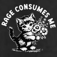Cat Rage Consumes Me Kitten Cat Wild Flower Cool Comfort Performance Bucket Hat