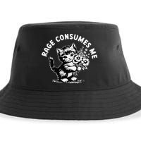 Cat Rage Consumes Me Kitten Cat Wild Flower Sustainable Bucket Hat