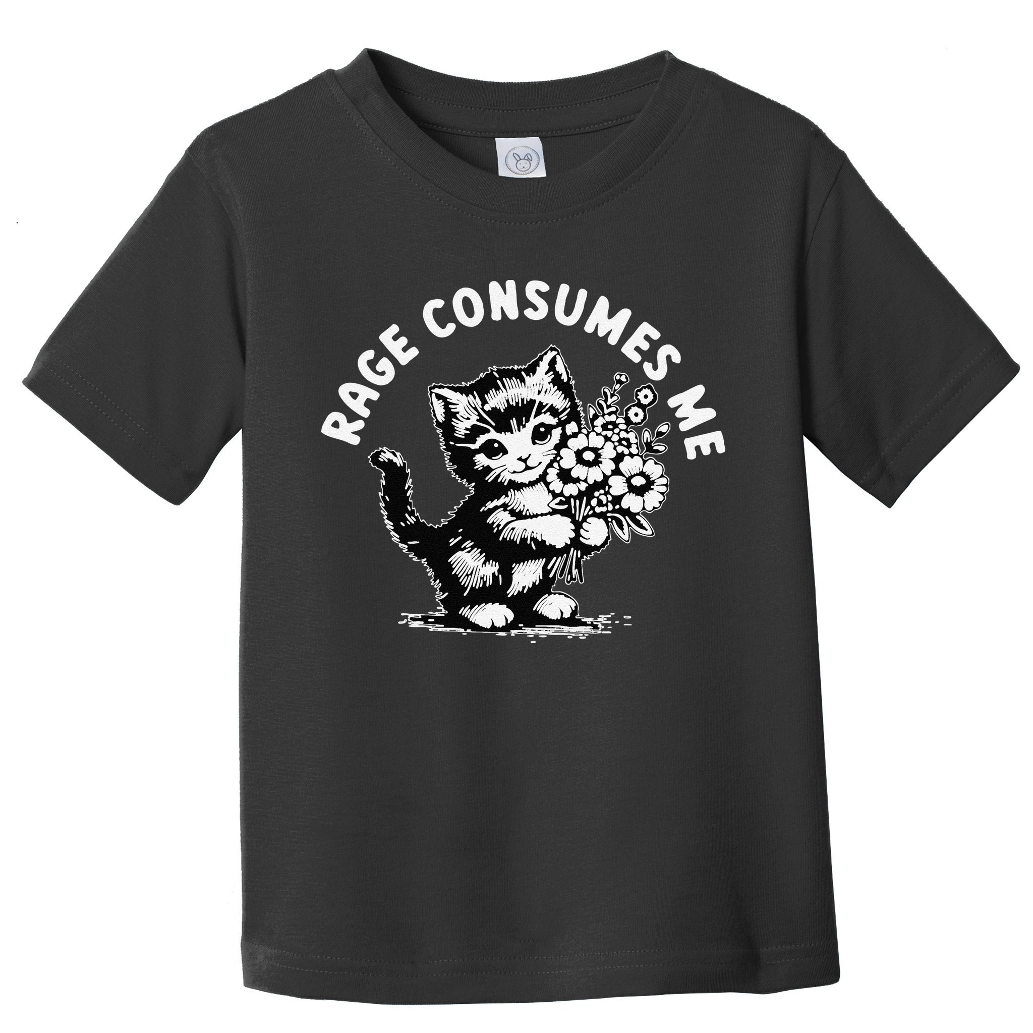 Cat Rage Consumes Me Kitten Cat Wild Flower Toddler T-Shirt