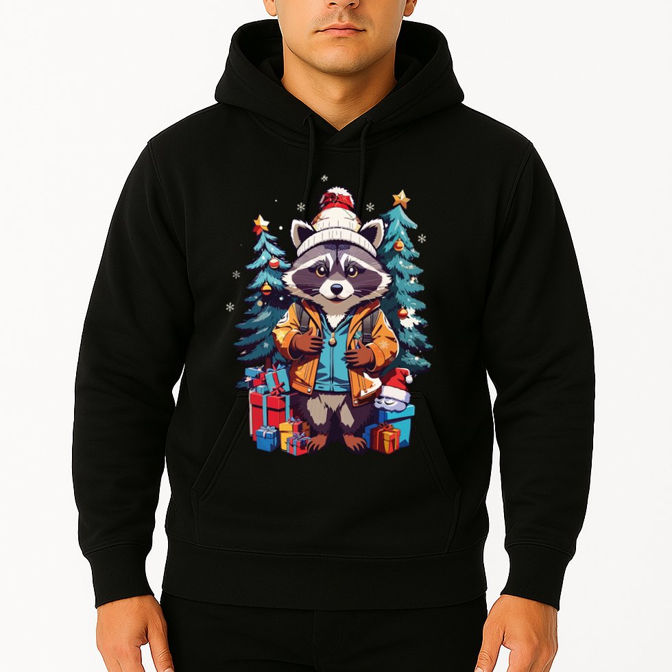 Christmas Raccoon Hoodie